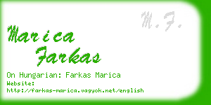 marica farkas business card